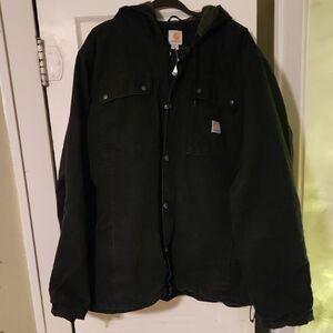 Carhartt Black Sherpa Lined Utility Jacket - 3XLT